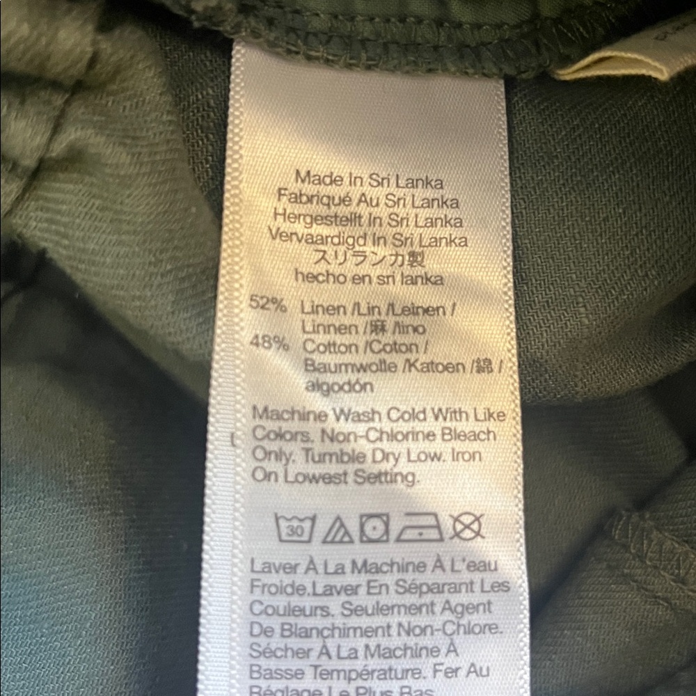 Madewell Clean Pull-On Linen/Cotton Shorts in Architect Green Size XL - Picture 13 of 13